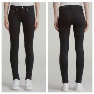 Rag & Bone Womens Modèle Black Skinny Jeans In Coal Size 26